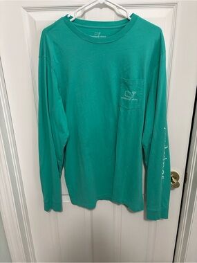 Vineyard Vines Men's Long-Sleeve Pocket Tee - Teal Green